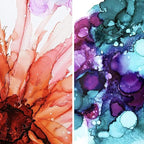 Pixiss Purple Alcohol Ink Set - 5 Shades of Highly Saturated Alcohol Ink for Epoxy Resin Supplies, Yupo Paper, Tumblers, Coasters - Resin Colorant for Epoxy Resin and Resin Art Supplies