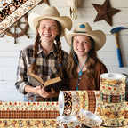 12 Rolls Western Washi Tapes, Wild West Cowboy Masking Tapes, Cowboy and Cowgirl Decorative Adhesive Stickers for Handbook Sticker Scrapbook Journaling Party Supplies DIY Craft Gift Wrapping 16.4FT