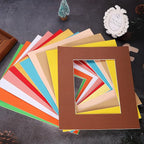 Picture Mats, 8 x 10 for 5 x 7 Pictures Acid Free White Core Bevel Cut Frame Mattes for Display Art Measuring, Silver