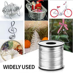 Gisafai 6 Roll 12 Gauge Aluminum Wire for Crafts 100 Feet 2 mm Metal Bendable Aluminum Wire for Jewelry Making, DIY Crafts, Wreath Making, Beading, Floral