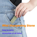 Small Travel-Portable Diamond Resin Sharpening Stone - 1000 Grit Whetstone Knife Sharpener