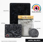 Eye Candy Pigments Premium Black Mica Powder - Yoru Black (50gr) - for Epoxy, Resin, Soap, Paint, Woodworking, Acrylic Pouring, Bath Bombs, Fishing Lures - DIY Arts and Crafts Additive