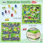 2 in 1 Magnetic Color and Number Maze Magnet Alphabet Counting Double Sided Board Wood Puzzle Fine Motor Skills Montessori Preschool Toys Gifts for Boys and Girls 3-5 Age (Big Car, One Size)