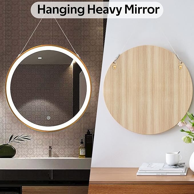 2PCS Adjustable Suspension Cable kit,Picture Hanging Wire Kit Supports 66lbs,2.5m x1.5mm Stainless Steel Wire Rope for Hanging Heavy Frame Picture Photo Mirror Artwork Pendant and exhibits