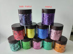 Gilding Flakes,Gold Foil Flakes for Resin,Blue Red Purple Pink Metallic Foil Flakes for Resin Jewelry Making,Nails,Painting Art,Crafts and Slime (Dark Purple)