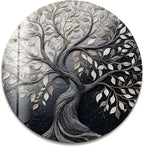 My Photostation.com 39,4''(100cm) Diameter Twilight Tree of Life Round Glass Wall Art Tempered Glass Printing Wall Decor Large Wall Art Wall Hangings