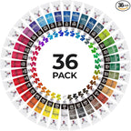 MeiLiang Watercolor Paint Set 36 Vibrant Colors 5ml / 0.17 Fl Oz Tubes, Watercolor Tubes with Great Value, Water Color Paints Art Supplies for Adults, Artists & Beginners