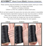 Sturdy Bonded Waxed Polyester Thread, 0.55mm, 437 Yards Wax String Cord - Black for Leather, Hand Sewing, Stitching, Beading, Bookbinding, Bracelets and Macrame Jewelry Making
