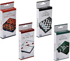 Point Games Travel Board Game Set - Bundle Pack of 4 Classic Magnetic Games, Stocking Stuffers for Kids Includes Individual Boards & Pieces