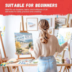 Simetufy Canvas Boards for Painting 11”x14” 46 Pack Bulk Canvases for Painting - Cotton Canvas Panels for Oil, Acrylic & Watercolor Painting