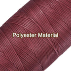 uxcell Leather Sewing Waxed Thread, 284 Yards / 260m 0.8mm 150D Flat Polyester All-Purpose Threads for Leather Crafts, Bookbinding, Wine Red