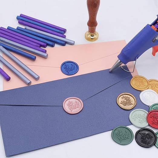 52pcs Pearl White Sealing Wax Sticks for Glue Gun, Seal Stamp, Envelope Letter, Wedding Invitation Craft Adhesive - Mini Size, Great Gift Ideas