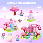 GobiDex 200PCS Magnetic Blocks Kid Building Toys for 3+ Years Old Girls, Upgraded STEM Sensory Gifts for Princess, Kids Magnets Game for Toddler