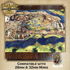 Arcknight The Noble's Keep Roleplaying D&D Battle Map; 16 Modular RPG Maps in 8 Double-Sided Pages, 1" Square Grid, Modular & Versatile DnD Map for ttrpg Gaming - for Dungeons & Dragons, Pathfinder