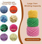 Yocrefun Electric Yarn Winder, Automatic Yarn Ball Winder for Crocheting & Knitting, Stepless Speed, Easy to Use, Efficient Large Capacity Yarn Cake Maker, Ideal Gift for Yarn Lovers (Pink)