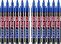 Blue Paint Pens Paint Markers - 12 Pack Permanent Quick Dry Waterproof Marker Pens for Rocks Wood Fabric Plastic Canvas Glass Mugs Metal Tire Stone