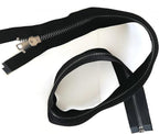 Leekayer Zipper 5# 26 Inch Metal Zippers Black Nickel 66cm Separating Zipper for Sewing Jackets Bag Crafts Handmade Replacement Zipper for Repair Coat Bulk 2pcs