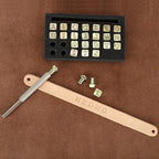 Yoption 27 Pieces Leathercarft Stamping Tool Set, 26 Letters Alphabet Stamps Steel Punch Tool 6mm+1 Stamping Handle for Leather Craft