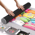 The Original Newverest Jigsaw Puzzle Mat Roll Up, Silver, 46” x 26” Portable Keeper Up to 1500 Pieces with Non-Slip Rubber Bottom & Smooth Top + 3 Puzzle Sorting Trays & Travel-Friendly Storage Bag