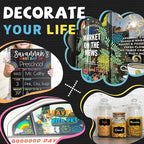 Window Chalk Markers for Glass Washable, 10 Colors Jumbo Liquid Chalk Marker with 10mm 3 in 1 Nib Thick Wide Tips, Big Chalkboard Markers, Car Paint Pen for Auto, Bistro, Mirror, Poster, Blackboards