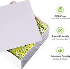 Tidyboss 8 Puzzle Sorting Trays with Lid 8" x 8" - Portable Jigsaw Puzzle Accessories White Background Makes Pieces Stand Out to Better Sort Patterns, Shapes and Colors | for Puzzles Up to 1500 Pieces