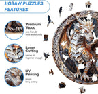Wooden Puzzles for Adults, Cave Dragon Wood Puzzle, Wood Adult Puzzle, Wooden Puzzle for Family Game and Birthday Gifts for Women Men (L-13.4 * 13.4in 300pcs)