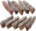 Royal Kraft Textile Wooden Blocks Innovative Border Design Printing Stamps (Set of 10) Htag2160