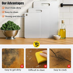 Titanium Cutting Board, 100% Pure Titanium Chopping Board for Kitchen, Hygiene & Durability Double Sided Cutting Board, Non-toxic Chopping Board, Dishwasher Safe (11.8“ x 7.9”)