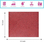 Glitter Heat Transfer Vinyl Multicolored 12"x10"-12PCS Glitter Iron on Vinyl for T Shirts Easy to Cut and Weed Compatible with All Cutter Machines HTV Iron onVinyl for Cricut (Multicolored)