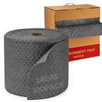 Universal Absorbent Pads Roll | 16"x20" Water Absorbent Mat 100-Pack | Industrial Spill Control for Liquids Leak(24 Gal/Box) | Oil Absorbing Rolls