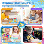 FCSONU Magnetic Color & Shape Maze, Toddler Montessori Toys for 3 4 5 Years Old Boy Girl Birthday Gifts, Wooden Magnetic Board for Kids Puzzles, Color Shape Sorting Magnet Toys, Preschool Activities