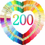 Athena’s Elements Embroidery Floss | Rainbow Thread for Embroidery, Cross Stitch Thread, Crafting Arts Embroidery Strings Bulk（200 Colors）