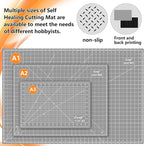 Ecraft Large Self Healing Cutting Mat: 24" x 36" Double Sided 5-Ply Hobby Mat, A1 Rotary Cutting Sewing Mat for Crafts, Fabric,Sewing,Quilting,Scrapbooking,Projects,Grey/Black