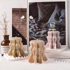 Cylinder Wave Rotation Body Soap Resin Casting Resin Making Molds Silicone Mold for Candle Home Decorate 3D Animal Mold Candle Making Mold