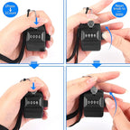 FEBSNOW Handheld Tally Counter Clicker 4 Digital Number Click Counter for School Event Golf Sports Office Stadium
