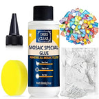 Mosaic Grout, with Tile Tools, Mosaics Tile Accessories – Essential for Handmade Grouting and Perfect for DIY Craft Projects (White, Mosaic Tool Kit)