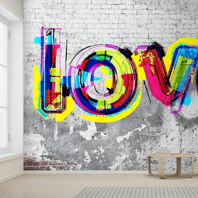 wall26 Colorful Graffiti Large Wall Mural, Removable Peel and Stick Wallpaper, Home Decor - 96x144 inches