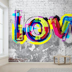 wall26 Colorful Graffiti Large Wall Mural, Removable Peel and Stick Wallpaper, Home Decor - 120x192 inches