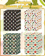 Pineraap 12 Sheets Chef Cooking Wrapping Paper, Vegetable Cooking Theme Gift Wrap Paper for Baker, Tomato, Chef Design Folded Flat Art Paper for Birthday, Kitchen Gifts, DIY Crafts, 19.7 x 27.6 Inch