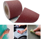 60 Grit Emery Cloth Roll, 4.5 Inch Wide 32.8 Ft Long (Equals 1/4 Sheet Sandpaper 71 Pcs) Abrasive Sandpaper Rolls for Metal Automotive Wood Furniture Sanding Paper Drum Palm Sander (60 Grit)