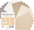 Iron on Patches for Clothes, 20 Pieces Patches for Cloth, 100% Cotton Fabric Patches for Clothing, Bag, Hat Repair, Clothing Repair Decorating Kit 3.7" by 4.9" (9.5 cm x 12.5 cm, Light Colors Series)