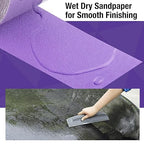 800 Grit PSA Purple Film Ceramic Sandpaper Roll, 2-3/4" Wide Continuous 20 Yard Longboard Sanding Roll Wet Dry Sanding Blocks Self Adhesive Sticky Back Sanding Sheets for Woodworking Automotive