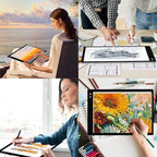 Rechargeable A2 Light Pad, Wireless Battery Powered Artist Tracing Light Box, 3 Colors/6-Level/Stepless Adjusted Brightness Large Light Board for Diamond Painting, Cricut Weeding Vinyl, Art