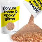 Hemway Polyurethane & Epoxy Resin Glitter 100g / 3.5oz Metallic Crystal Flake Additive for Flooring Jewelry Tumblers Glass Pigment - Microfine (1/256" 0.004" 0.1mm) - Bronze Brown
