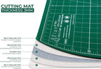 Elan Cutting Mat A2 Green, Self Healing Cutting Mat 18x24 Inch, 5-Ply Craft Board Green, Hobby Board for Crafts 18x24 Inch