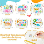 60Pcs Christian Inspirational Mini Eraser Back to School Inspirational Faith Over Fear Pencils Erasers Colorful Sun Bee Flowers 3D Desk Puzzle Erasers Pet for Student Back to School Supplies