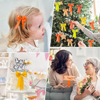 1-1/2 Inch Orange Satin Ribbons for Crafts, 6 Rolls Single-Faced Orange Assorted Ribbons for Gift Wrapping Flower Bouquet Wedding Invitations Bridal Shower Hair Bows Garland Party Decor