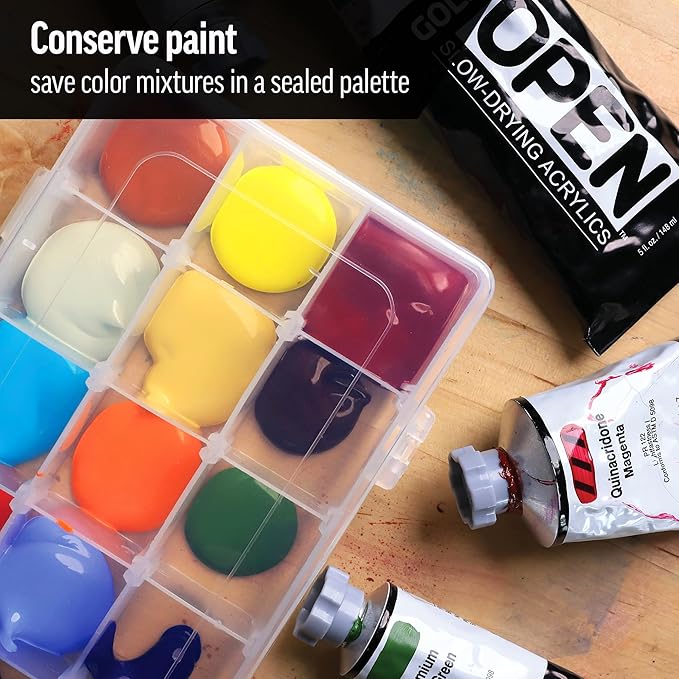 OPEN Slow-Drying Acrylics by GOLDEN, Phthalo Blue/G.S., 2 fl oz. tube, Professional Acrylic Paint, Transparent