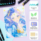Ohuhu Acrylic Paint Pens 90 Colors: Dual Tips (Round & Fine) Acrylic Markers High Opacity Paint Markers Waterproof Lightfast for Rock Painting Easter Eggs Wood Glass Ceramic Canvas - Kakaako