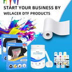 Upgraded Auto-Fill DTF Ink for ET-8550, ET-8500, 100mlx6 Heat Transfer Ink Conversion Kit, High Density Pigment Ink - Compatible with All DTF Films&Printers(Anti-UV, ICC-Free)